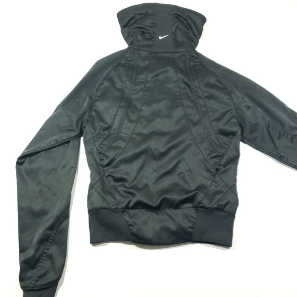 Nike womens black Gray funnel turtle neck zip jack - Picture 7 of 8